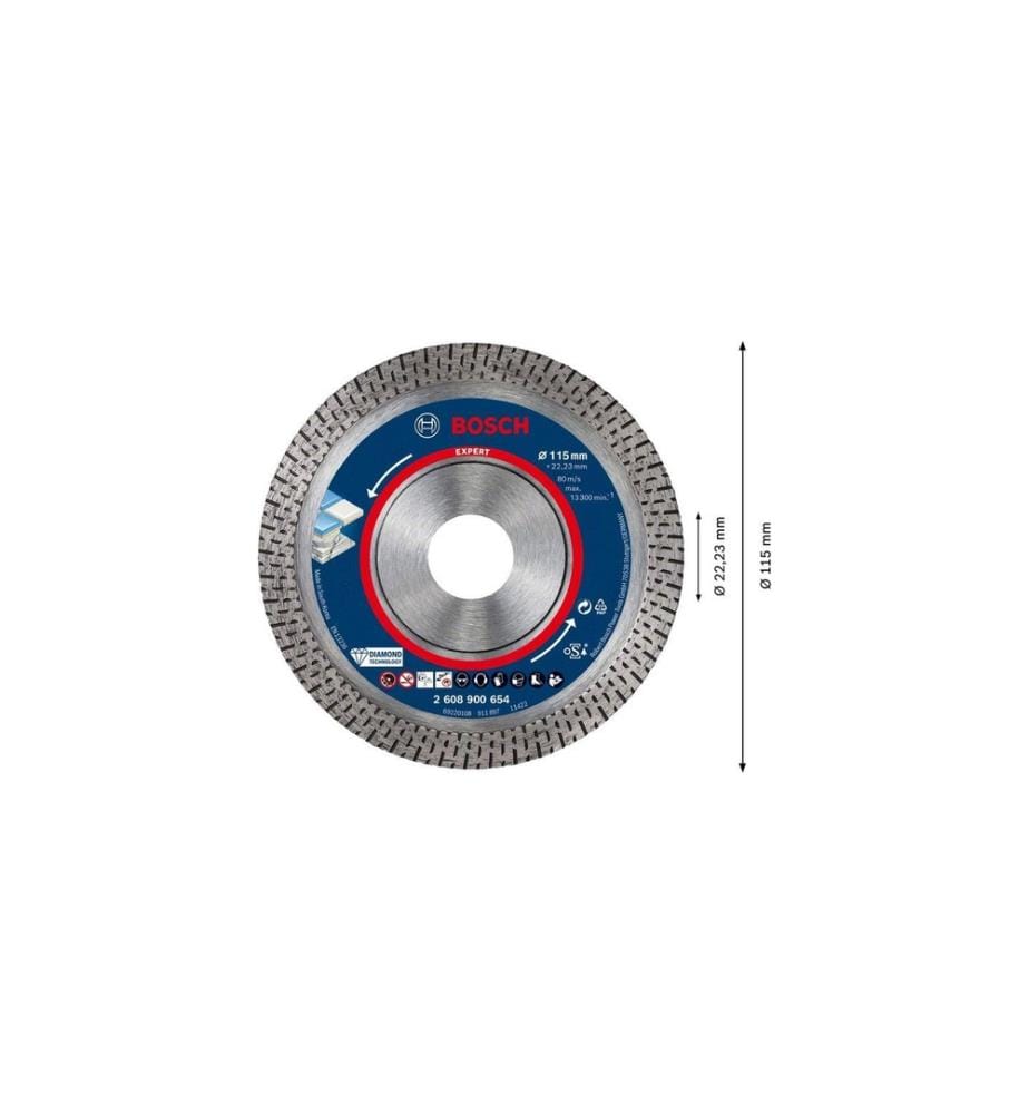 BOSCH - Professional Disque de coupe diamanté EXPERT HardCeramic, 115 mm