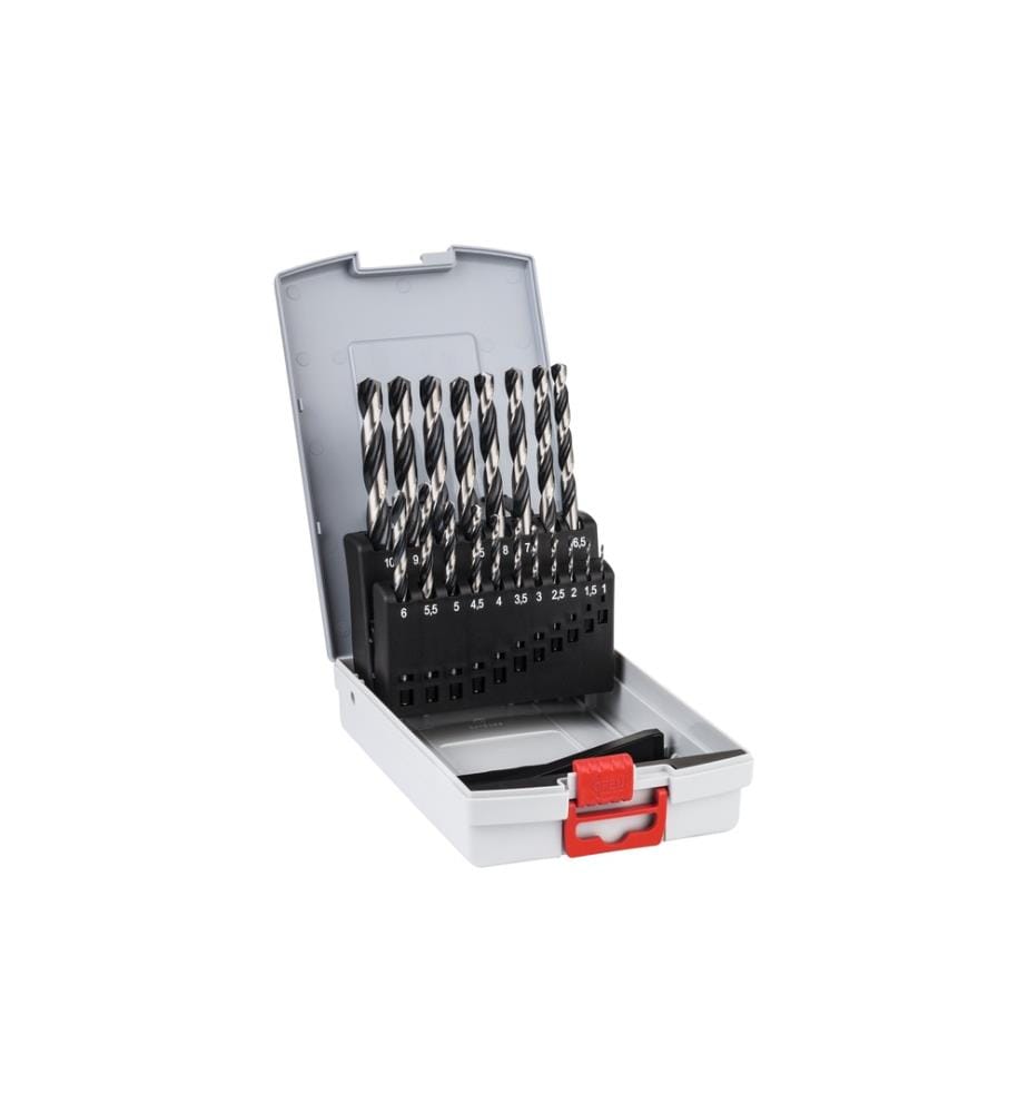 BOSCH - Jeu de forets hélicoïdaux HSS PointTeQ, 19 pièces