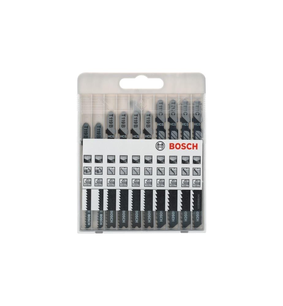 BOSCH - Professional Stichsägeblätter-Set Basic for Wood, 10-teilig