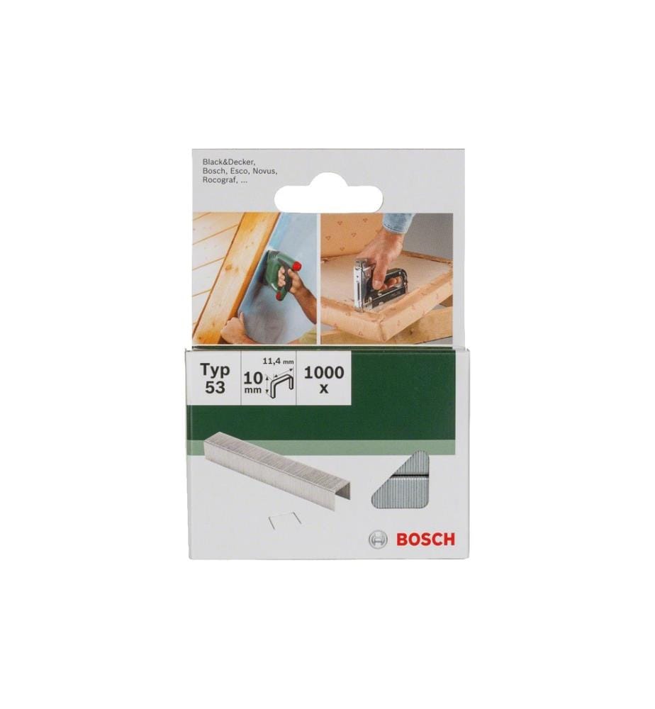 BOSCH - Agrafes fil fin Type 53/10 1000 pièces