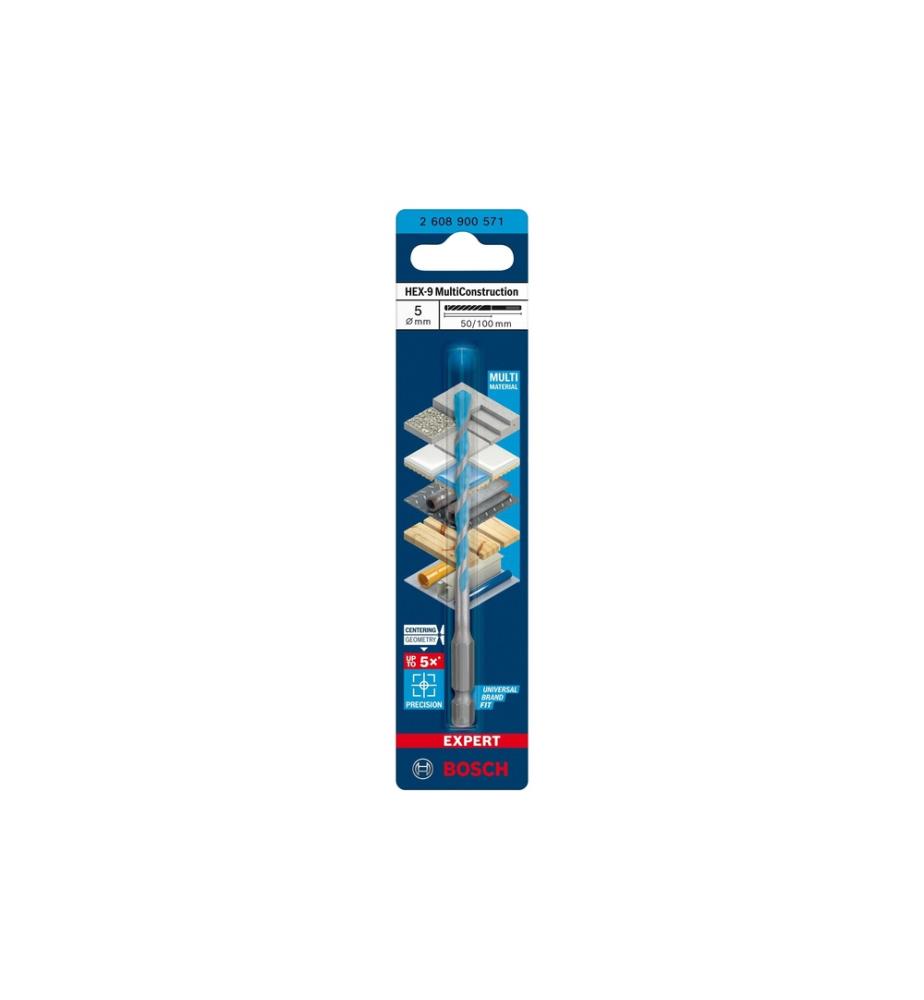 BOSCH - Professional Bohrer Expert HEX-9 MultiConstruction 5 x 50 x 100 mm