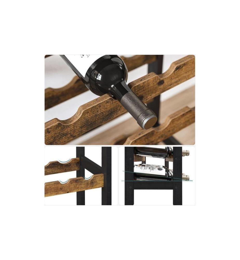 Songmics - Range-bouteilles de vin pour 24 bouteilles, en bois de bambou