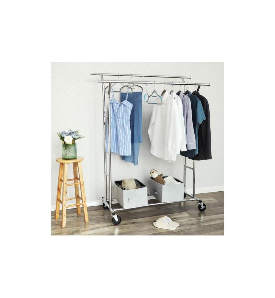 Songmics - Porte-manteau Poids lourds Chrome