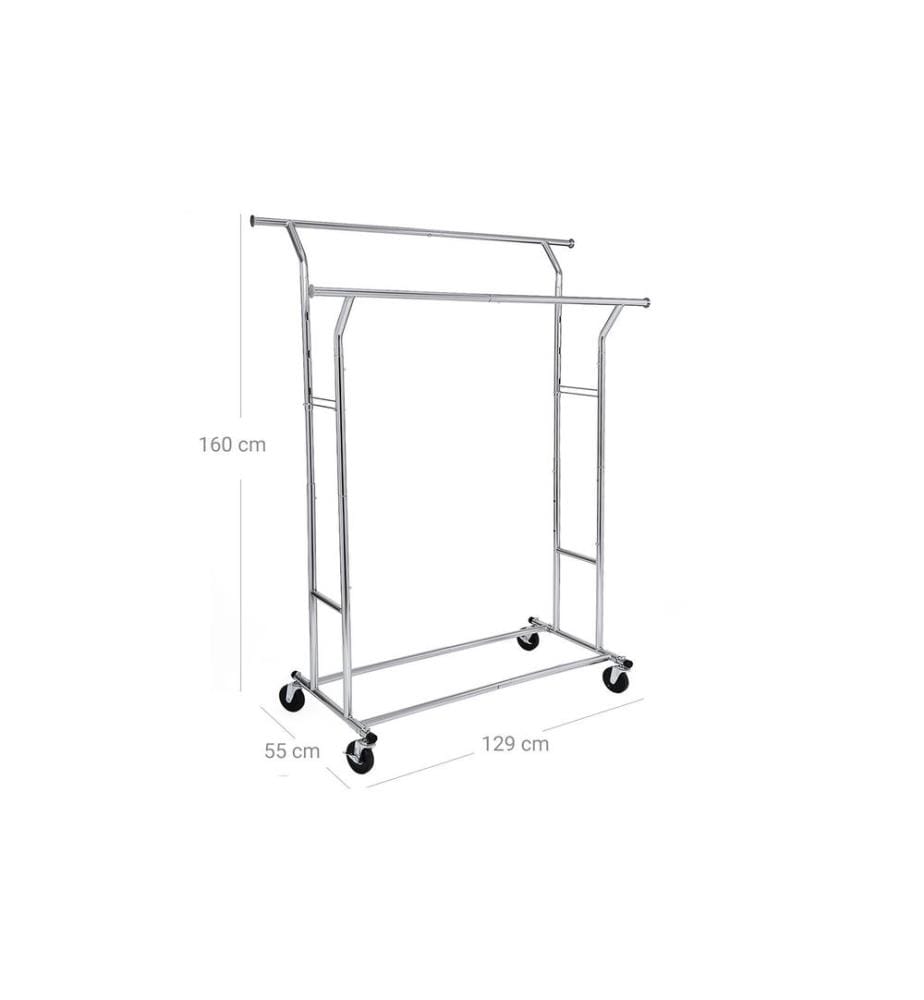 Songmics - Porte-manteau Poids lourds Chrome