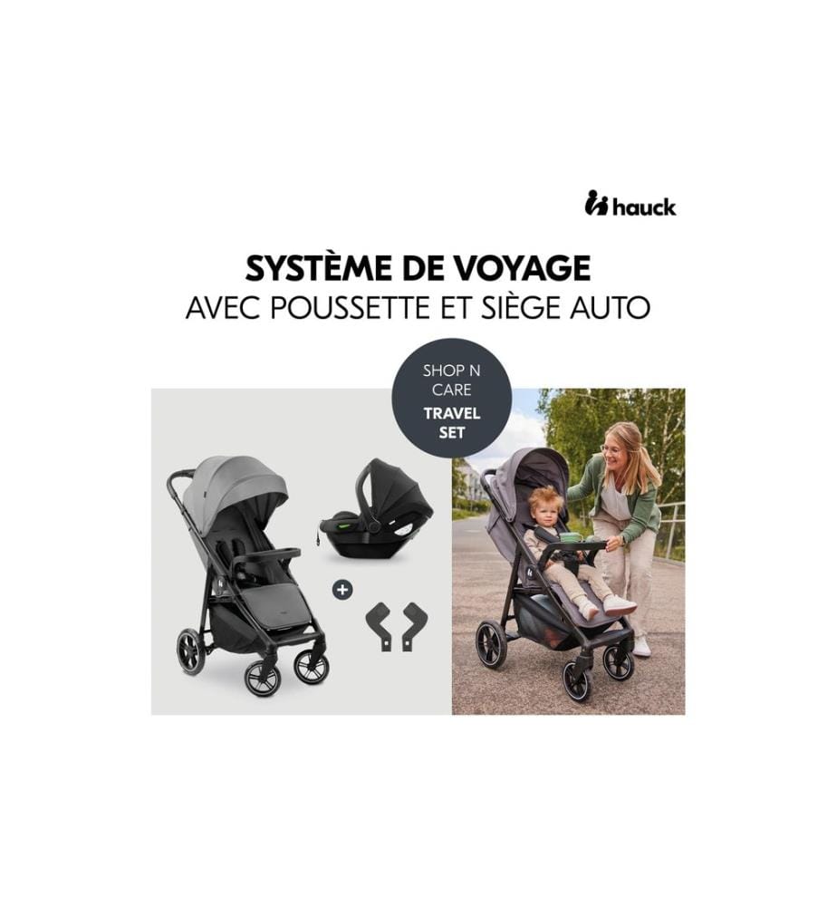 HAUCK - Buggy Shop N Care Travel Set Grey