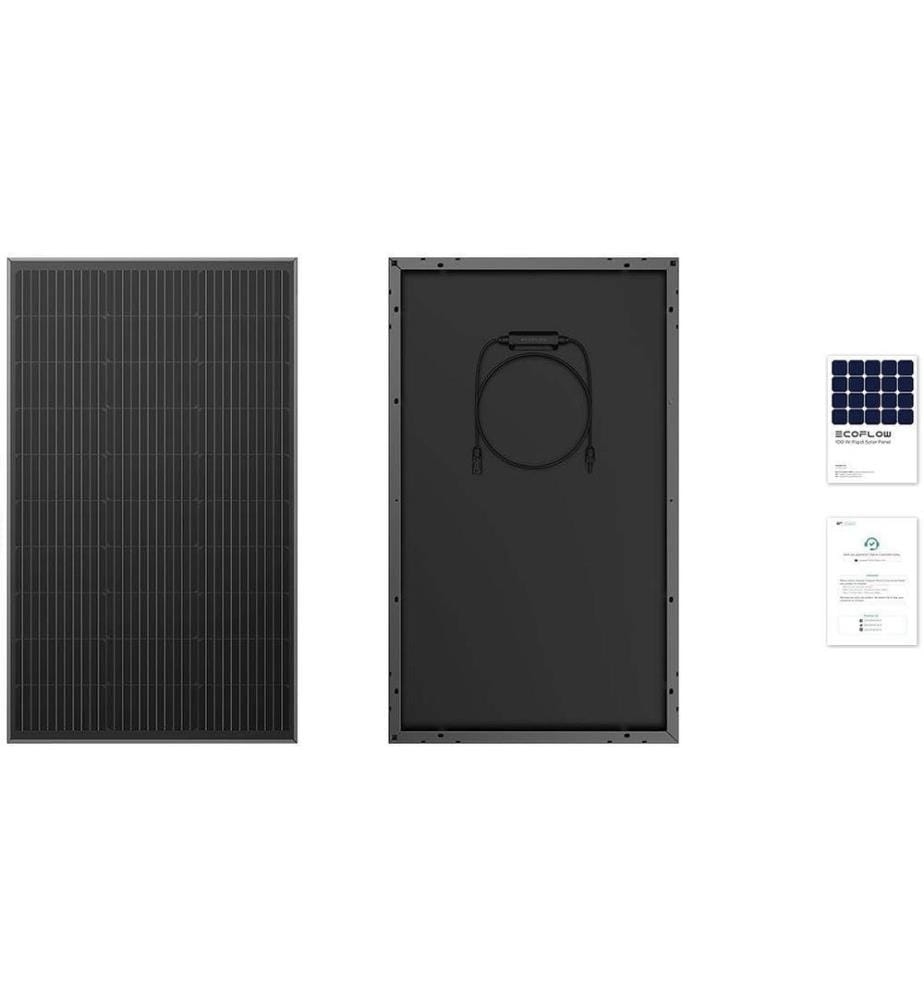 ECOFLOW - Panneau solaire Module monocristallin, MC4, Rigid, 100 W, 2 pièces