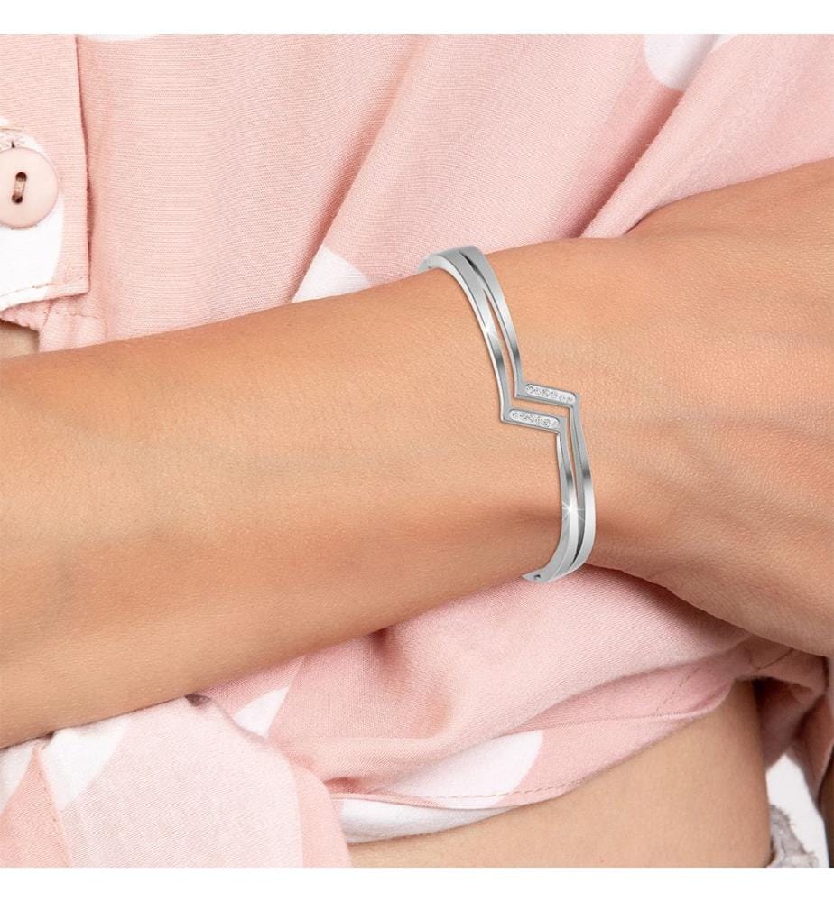 Bracelet Orné de Cristaux Scintillants - Argenté