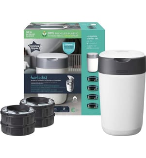 Sangenic Windeleimer Starter Pack Twist & Click + 4 Kassetten - Weiss
