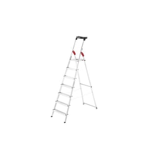 HAILO - Bockleiter L60, Alu, mit Arbeitsschale 7 Stufen