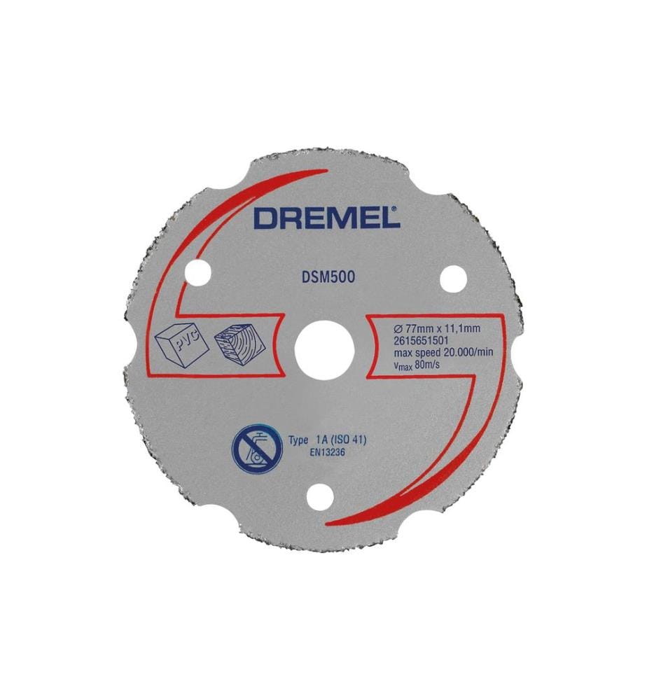 DREMEL - Disque à trancher DSM500 carbure, Ø 77 mm