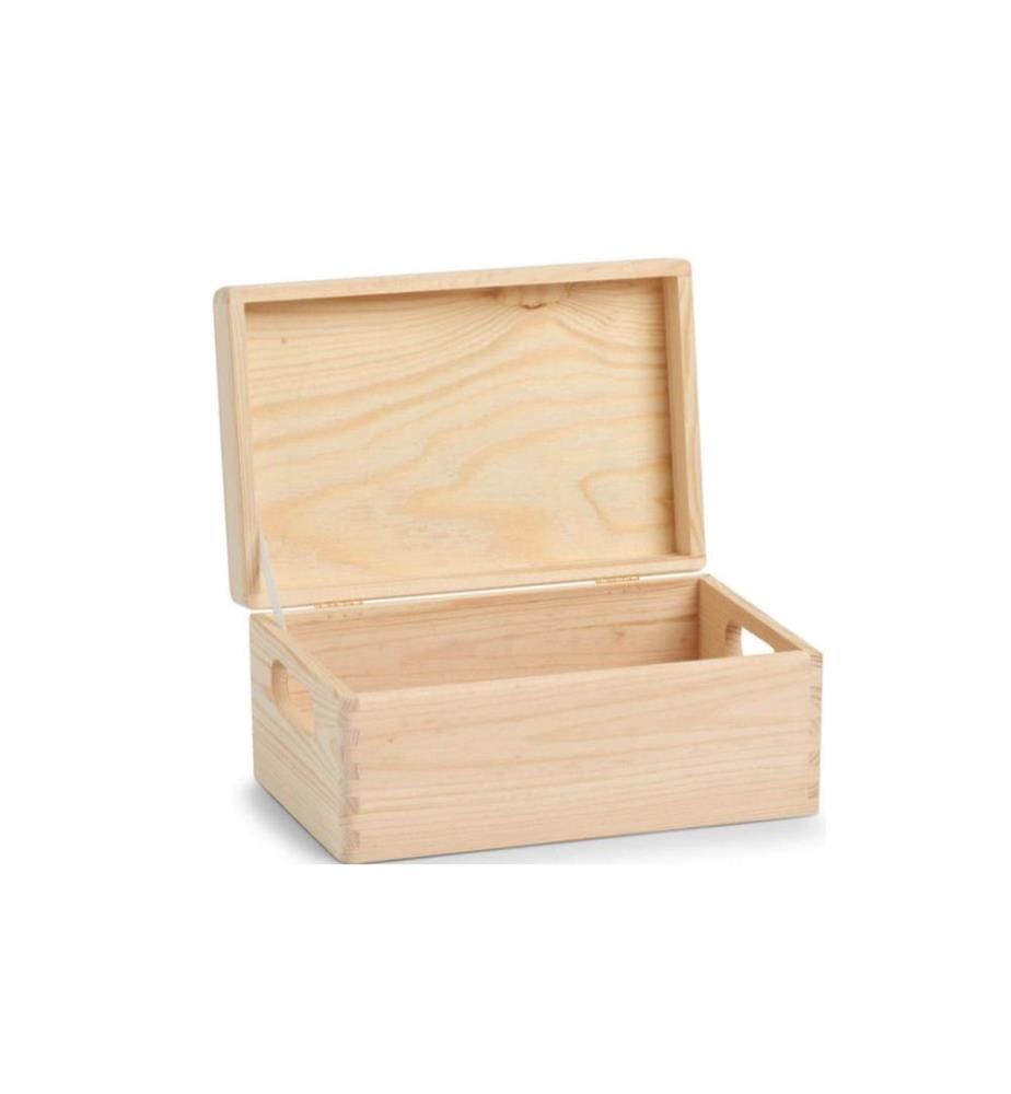 ZELLER - Present Caisse de rangement avec couvercle 30 x 14 cm, Nature