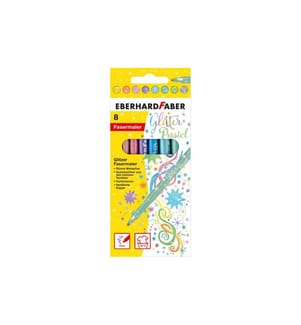 EBERHARD FABER - Crayon feutre Paillettes, pastel 8 pièces