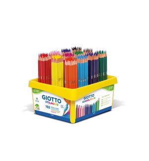 GIOTTO - Crayons de couleur Set d'école Stilnovo 192 pièces, Multicolore