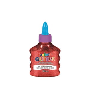 CARIOCA - Bastelkleber Glitter Glue Spark 88 ml, Rot