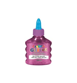 CARIOCA - Bastelkleber Glitter Glue Spark 88 ml, Pink
