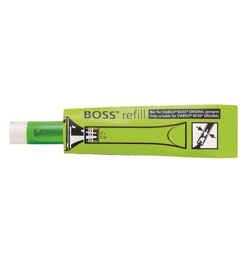 STABILO - Surligneur Boss Refill Vert fluo20 pièces