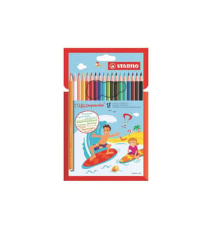 STABILO - Crayons de couleur Kids Design, 18 pièces
