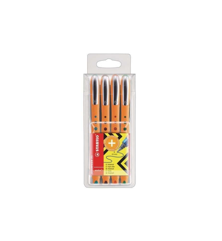 STABILO - Stylo à bille roulante bionic worker medium 0.55 mm, Jaune