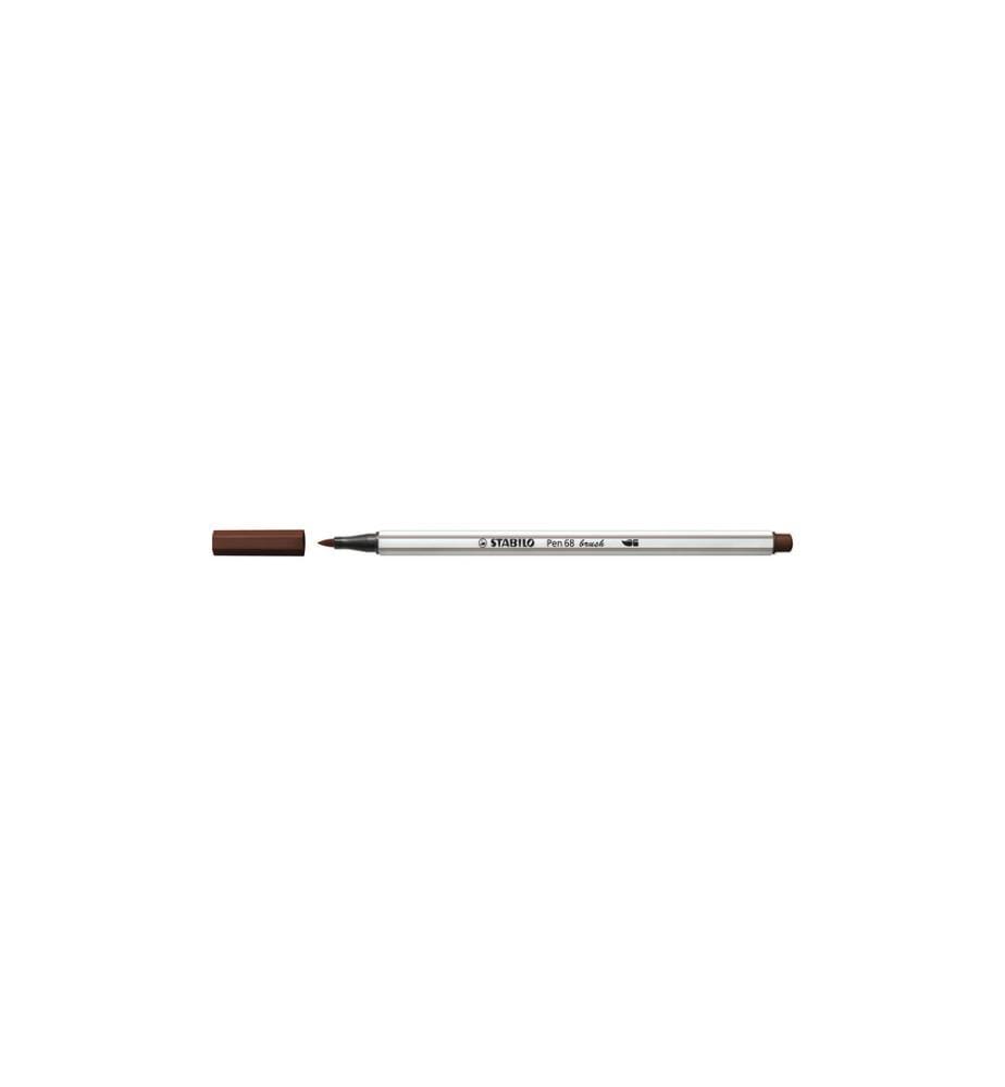 STABILO - Feutres de coloriage Pen 68 brush Marron