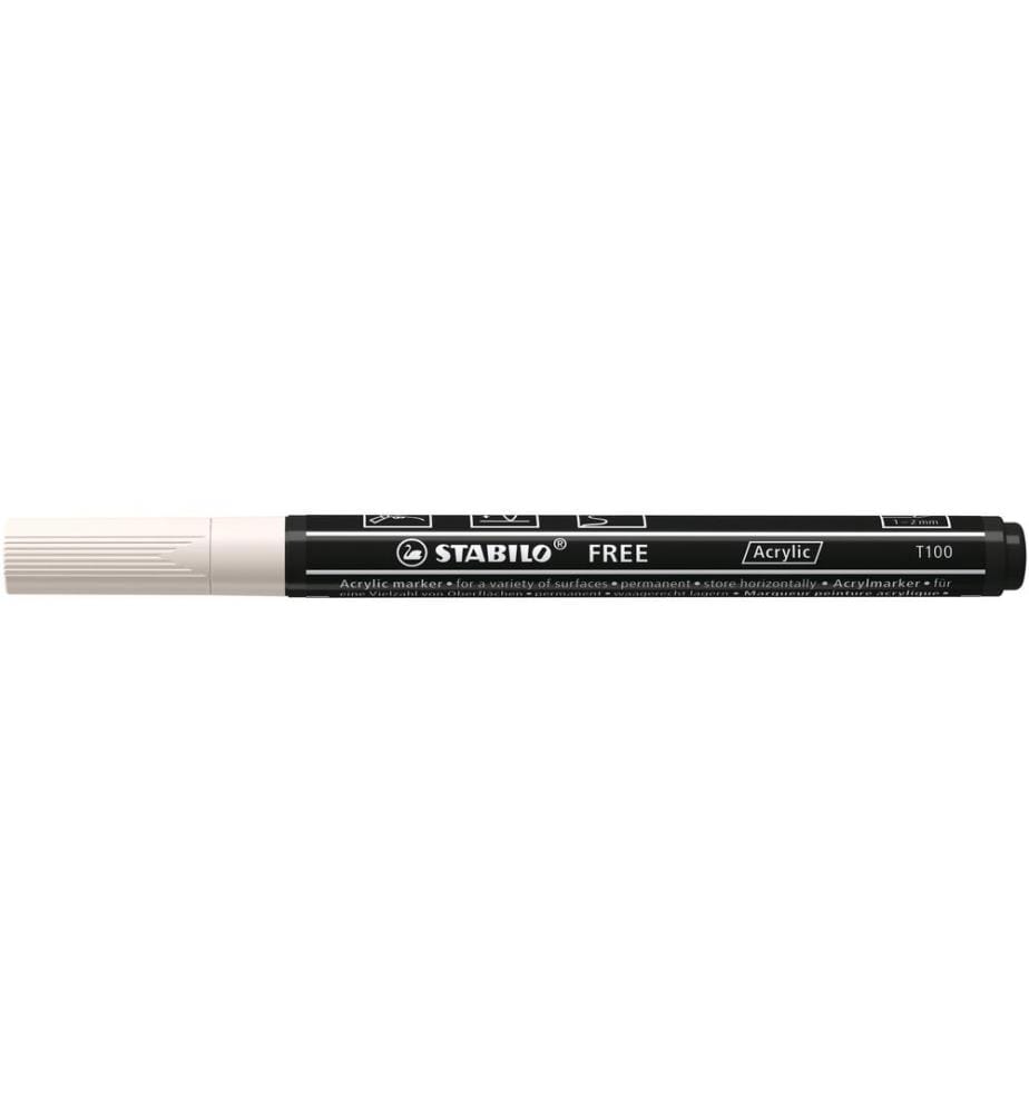 STABILO - Marqueur acrylique Free Acrylic T100 Blanc
