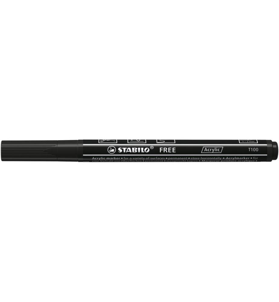 STABILO - Marqueur acrylique Free Acrylic T100 Noir