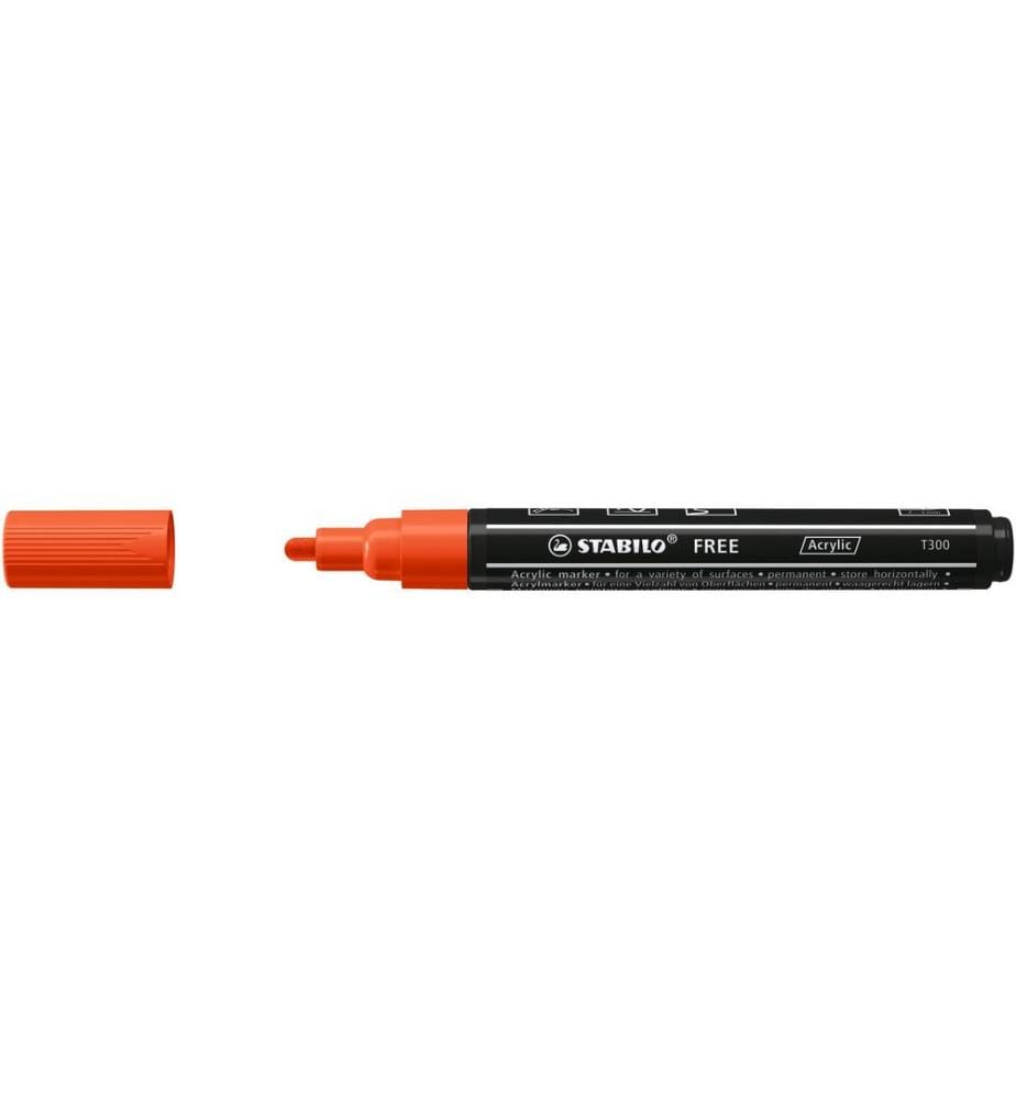 STABILO - Marqueur acrylique Free Acrylic T300 Rouge clair