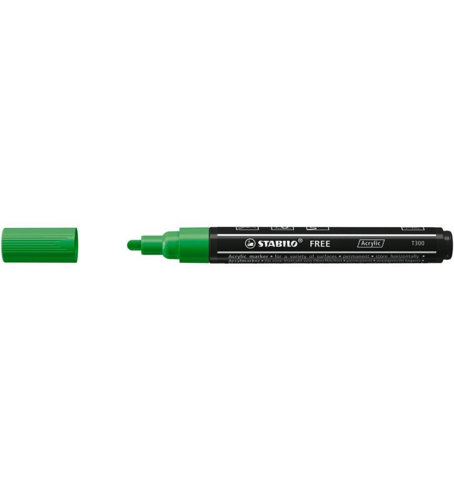 STABILO - Marqueur acrylique Free Acrylic T300 Vert feuillage