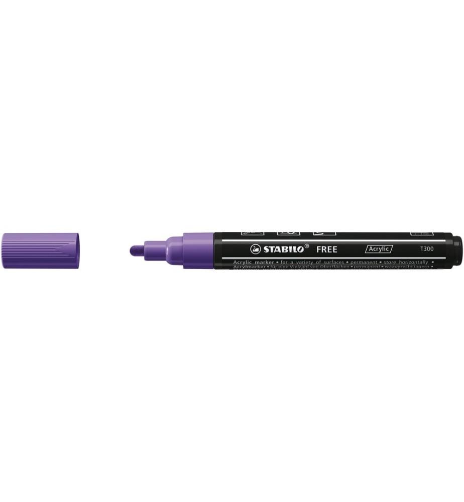 STABILO - Marqueur acrylique Free Acrylic T300 Violet