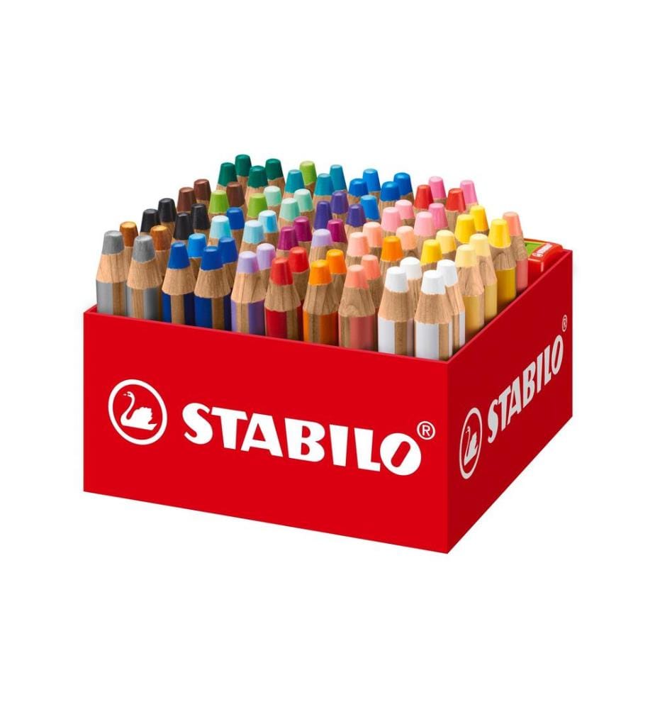 STABILO - Crayons de couleur Woody 3 in 1 XL Boîte de 76