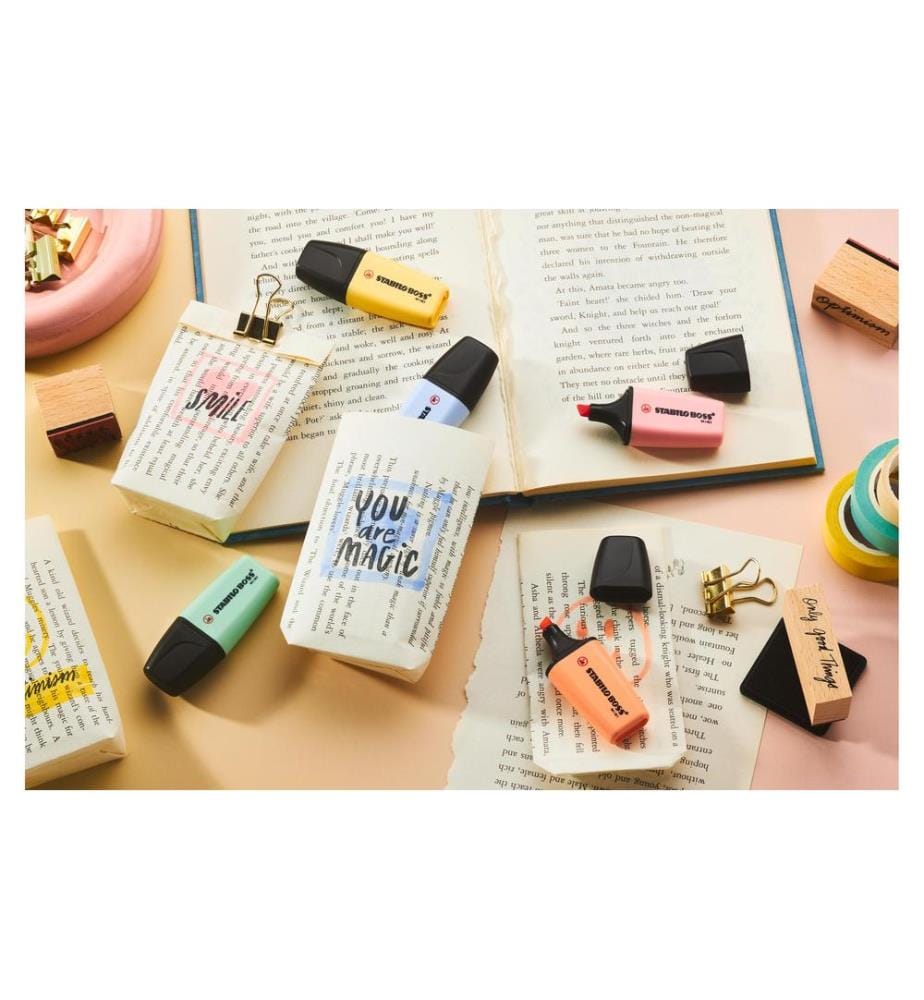 STABILO - Surligneur Boss Mini Pastel Étui de 5 pièces