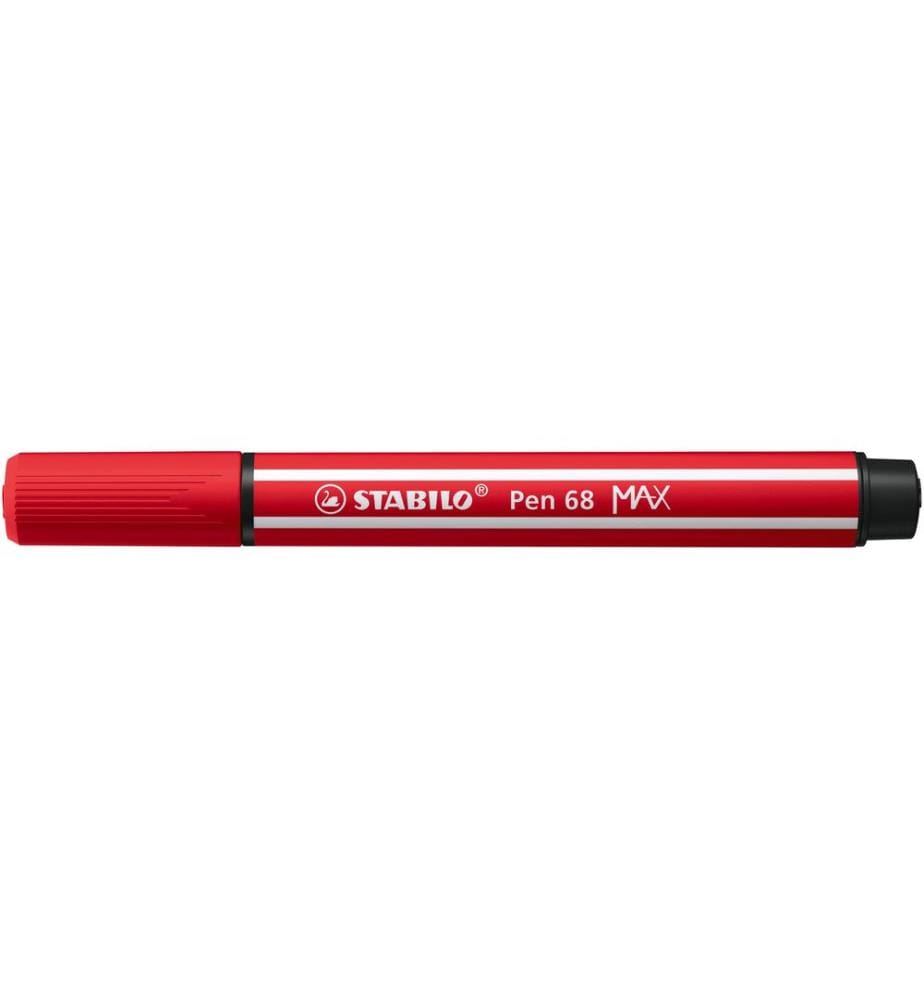 STABILO - Crayon feutre Pen 68 MAX Rouge carmin, 5 pièces