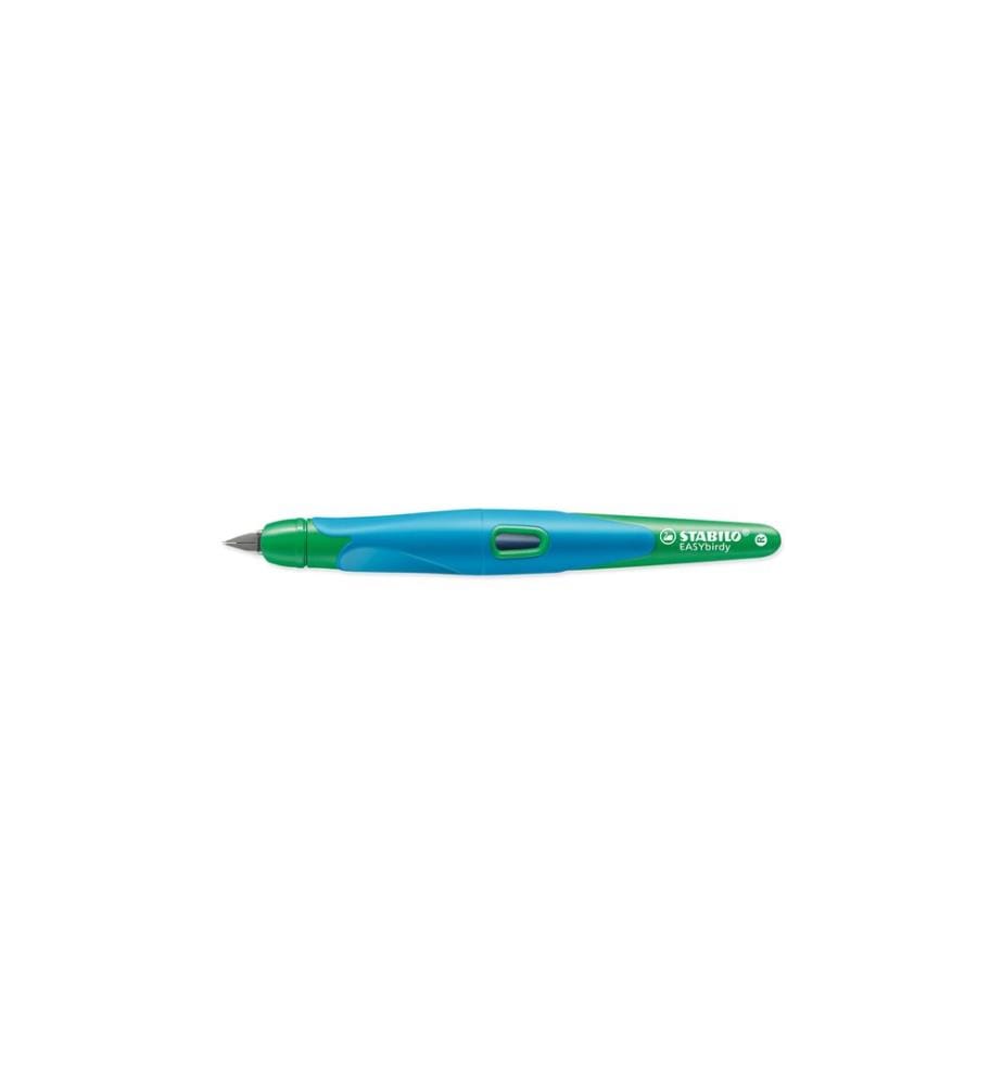 STABILO - Stylo plume Easybirdy 0.9 mm, Bleu/vert herbe