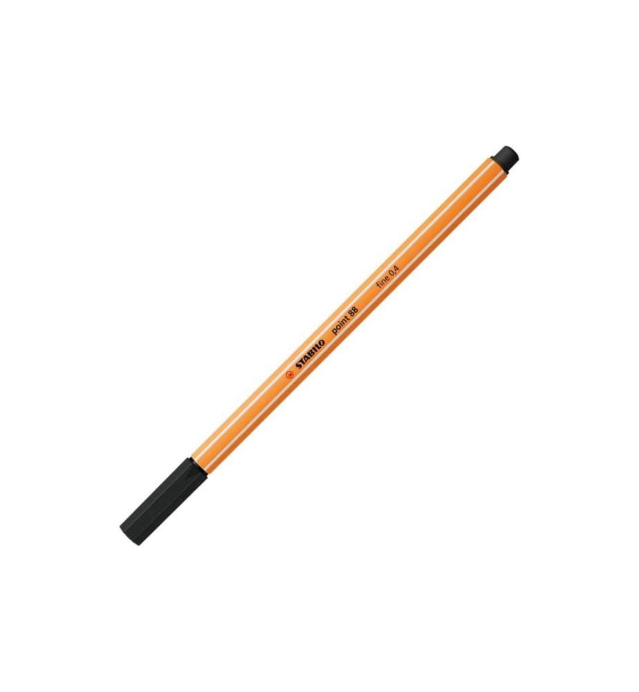 STABILO - Fineliner point 88 10 pièces, Noir