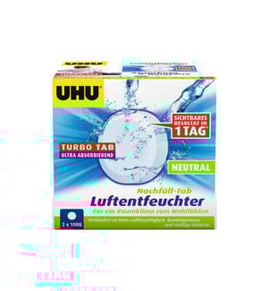UHU - Entfeuchter Airmax Nachfüll-Tab 100 g, 2 Stück