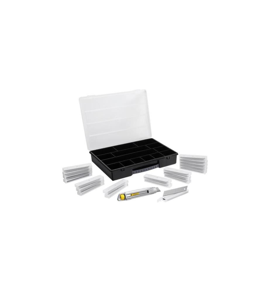 STANLEY - Cutter 18 mm avec 200 lames en boîte d'assortiment