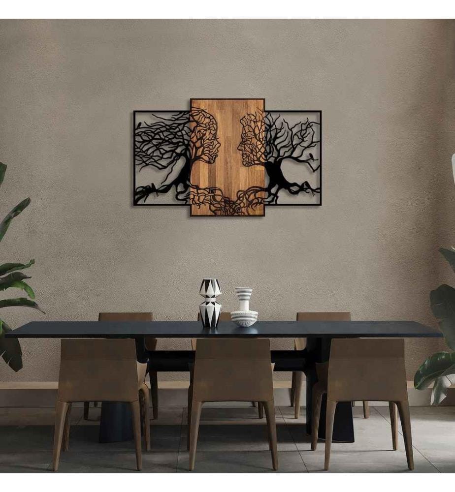 Wallity Decorative Wooden Wall Accessory, Black … | DeinDeal