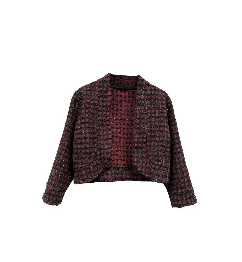 Robe imprimé pied de poule - Multicolore