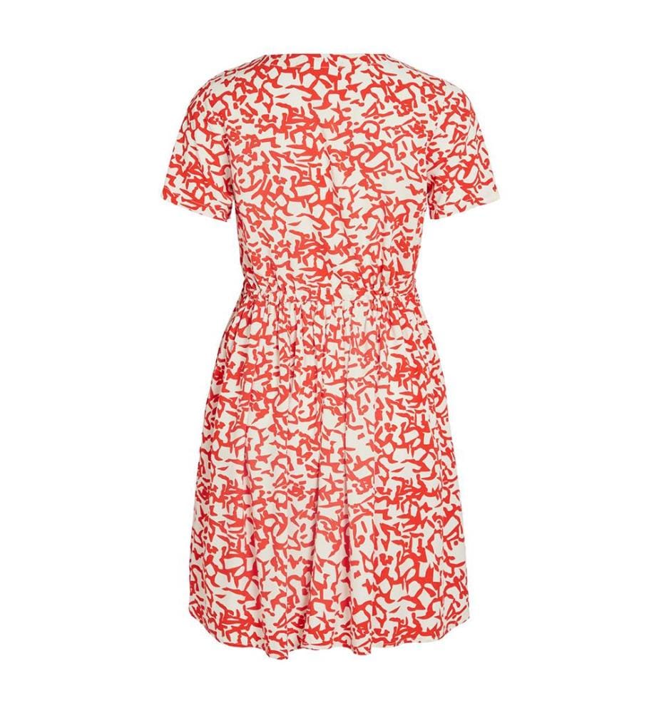 Kleid Lise - Rot und Creme