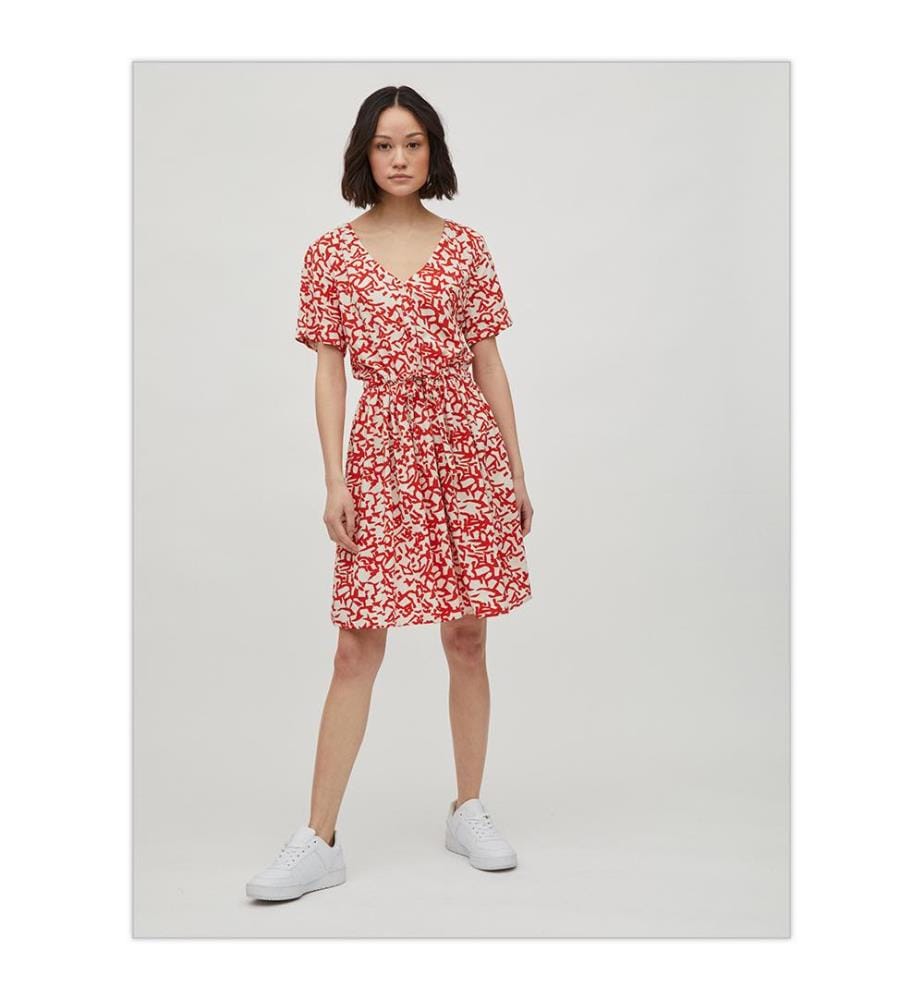 Kleid Lise - Rot und Creme