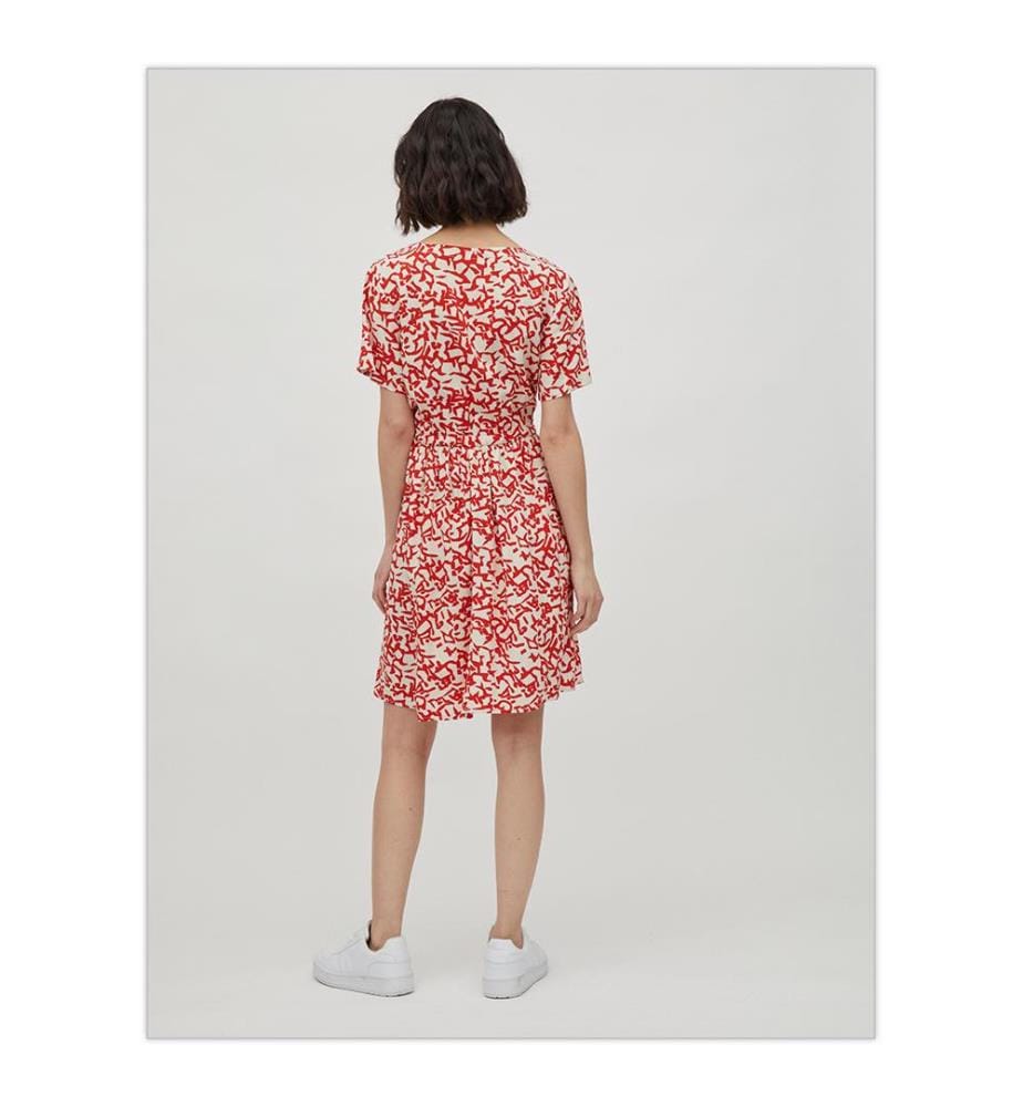 Kleid Lise - Rot und Creme