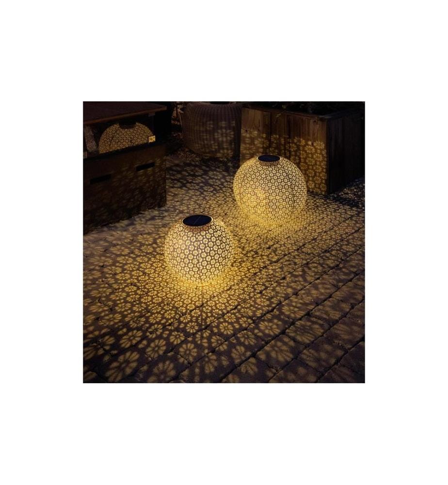 STT Lanterne Solar Antic Ball Platin, Ø 40 cm, Platine