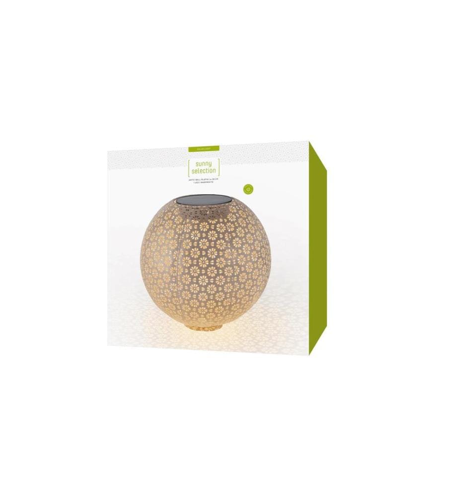 STT Lanterne Solar Antic Ball Platin, Ø 30 cm, Platine