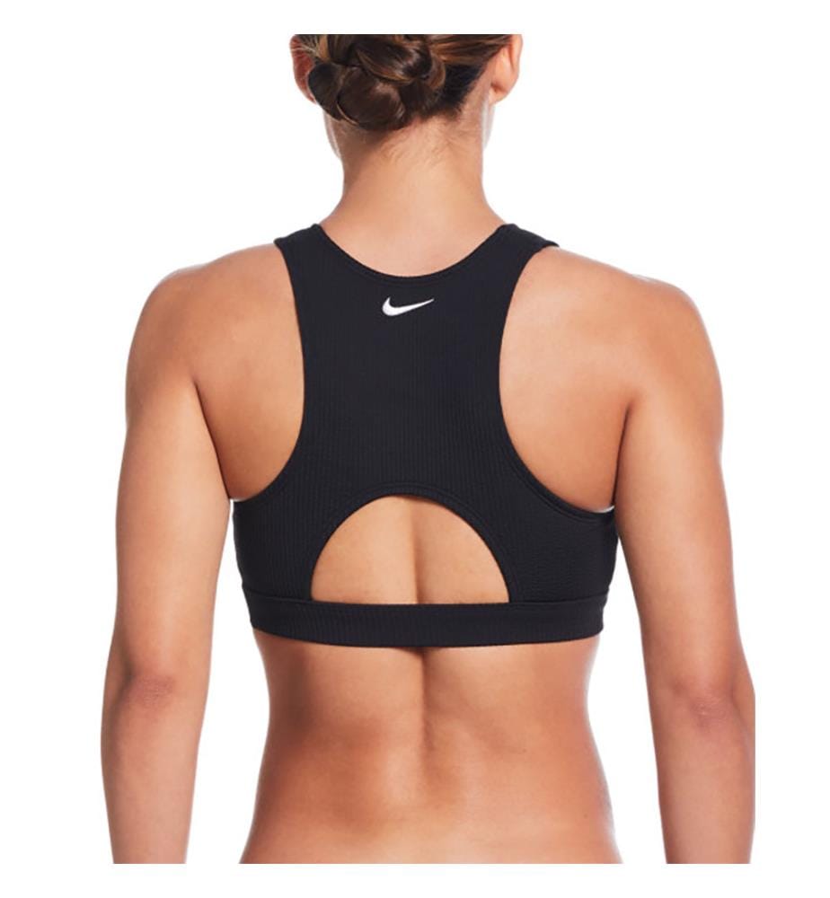 Elevated Essential Bikini-Oberteil mit hohem Ausschnitt - Schwarz