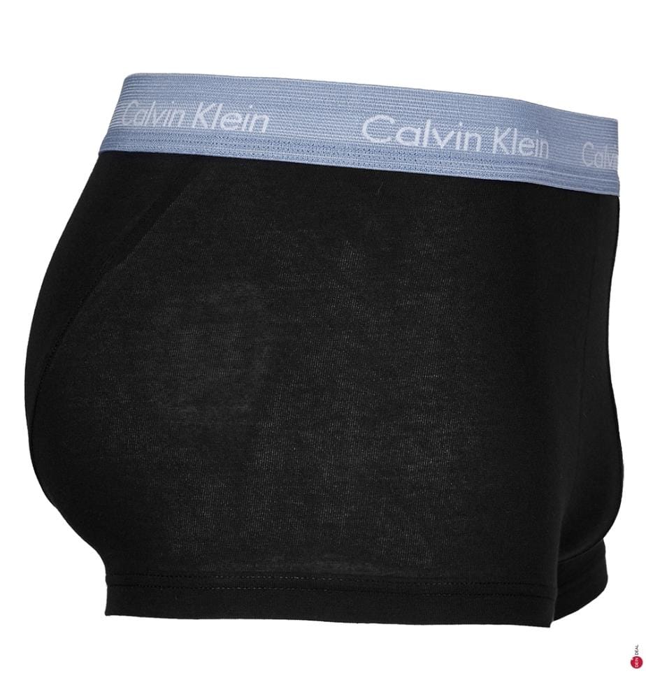 3er-Pack Boxershorts Low Rise Trunks Cotton Stretch - Schwarz