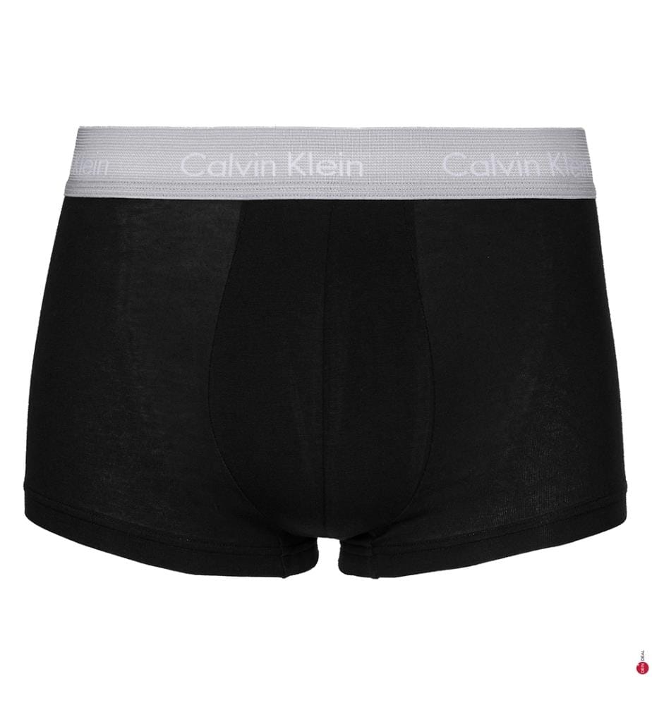 3er-Pack Boxershorts Low Rise Trunks Cotton Stretch - Schwarz