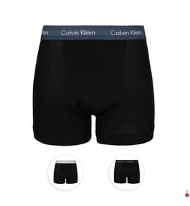3er-Pack Boxershorts Cotton Stretch Trunks - Schwarz
