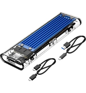 NVME SSD Case M.2 USB-C USB3.1 Gen2 10Gbps - Blue