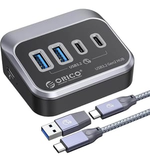 USB Hub-4-Port USB 3.0 Hub for USB expansion - Gray