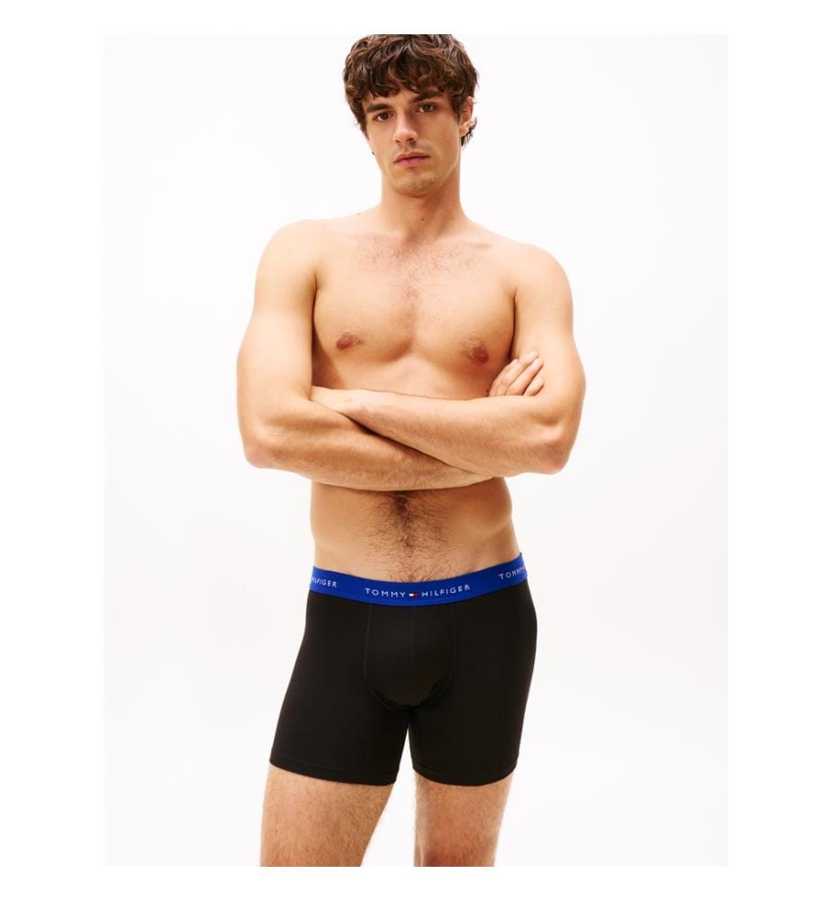 3er-Set Boxershorts mit Gürtel und wiederholtem Logo Unterschrift