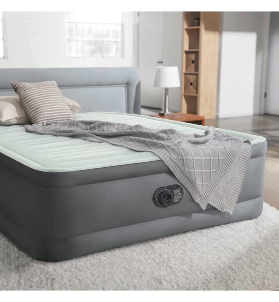Lit Gonflable PremAire Queen Size 152 x 203 x 46 cm - Blanc et Gris